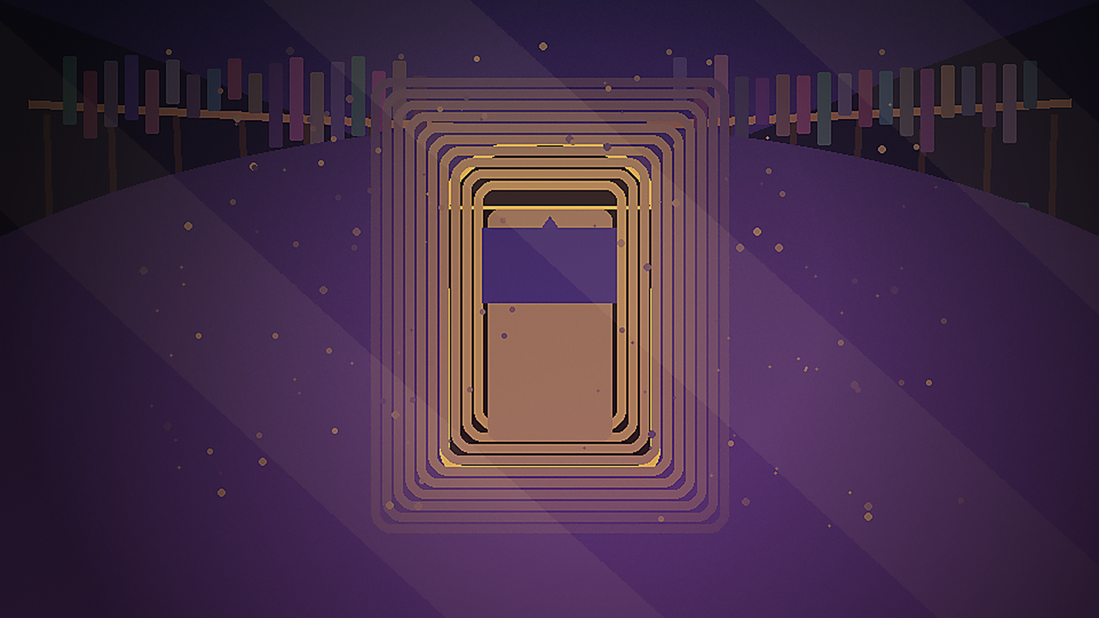 Fantasy genre thumbnail: a magical library portal opening toward a distant castle.
