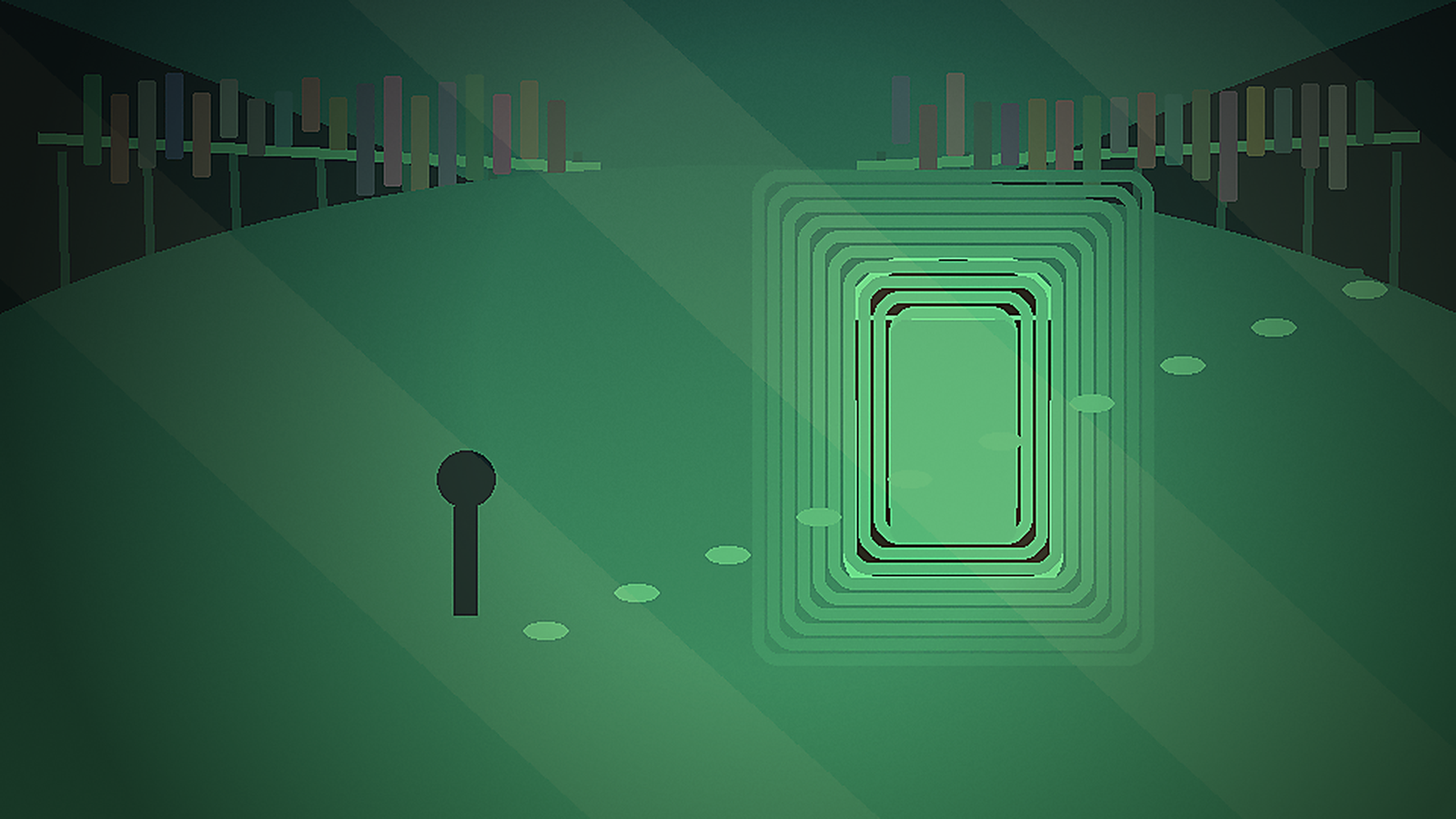 Kids adventure genre thumbnail: a young explorer silhouette following a glowing book path.